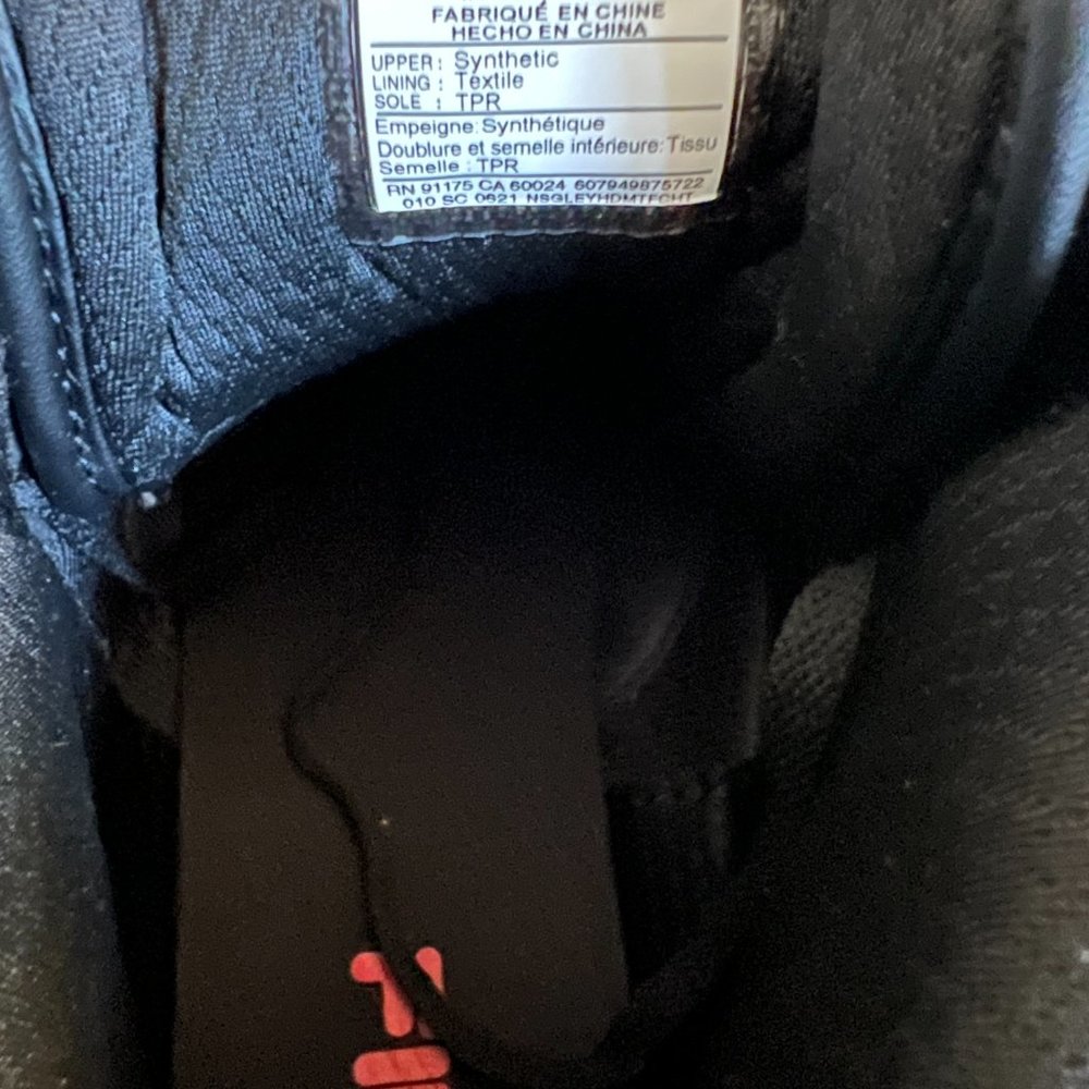Fila Men's Black A-High Top Sneakers - Picture 12 of 12